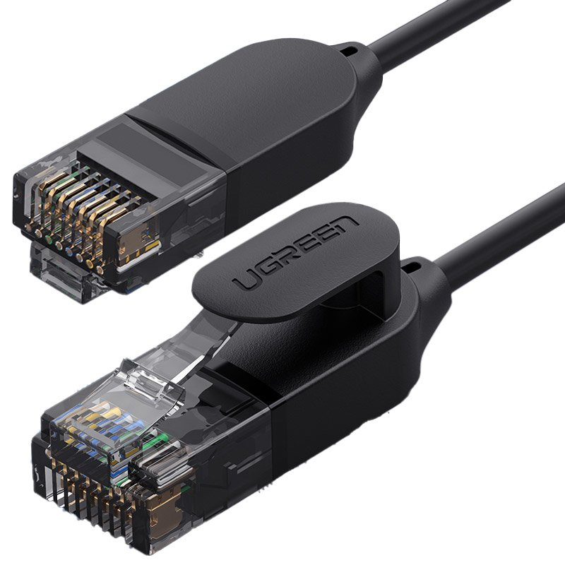 UGREEN NW122 Ethernet kabelis RJ45, Cat.6A, UTP, 1m (juodas)