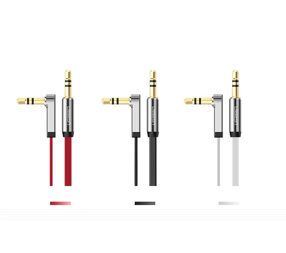 UGREEN kištukas 3.5mm AUX kampinis kabelis 1m