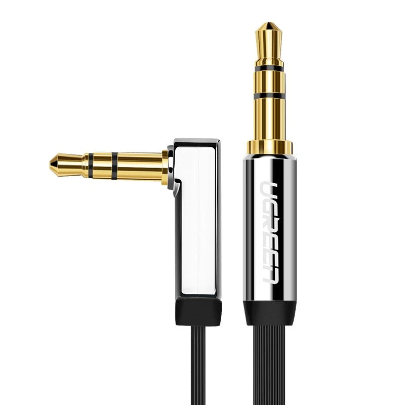UGREEN kištukas 3.5mm AUX kampinis kabelis 1m