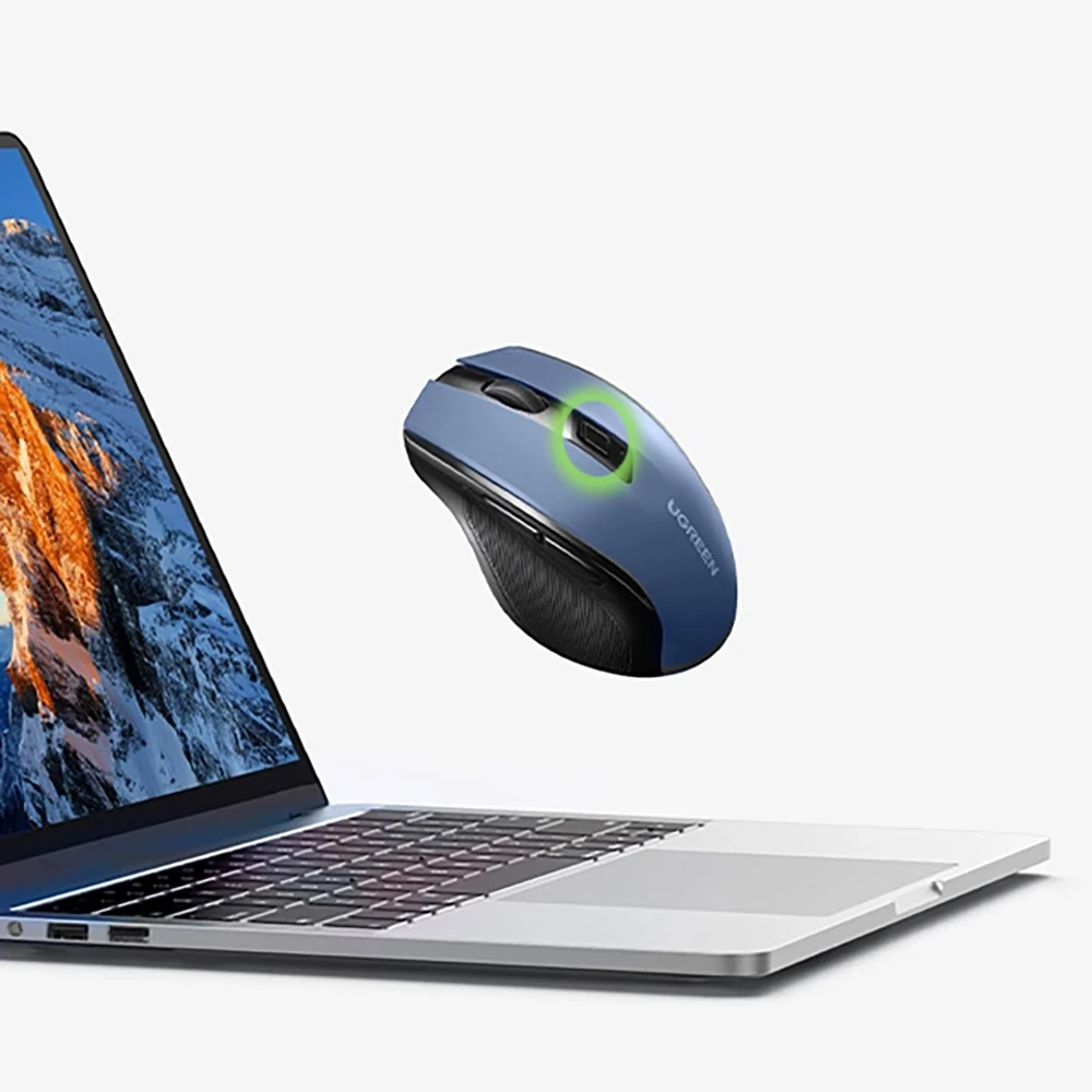 Ugreen MU006 optinė belaidė USB pelė 2.4GHz 4000 DPI - mėlynas