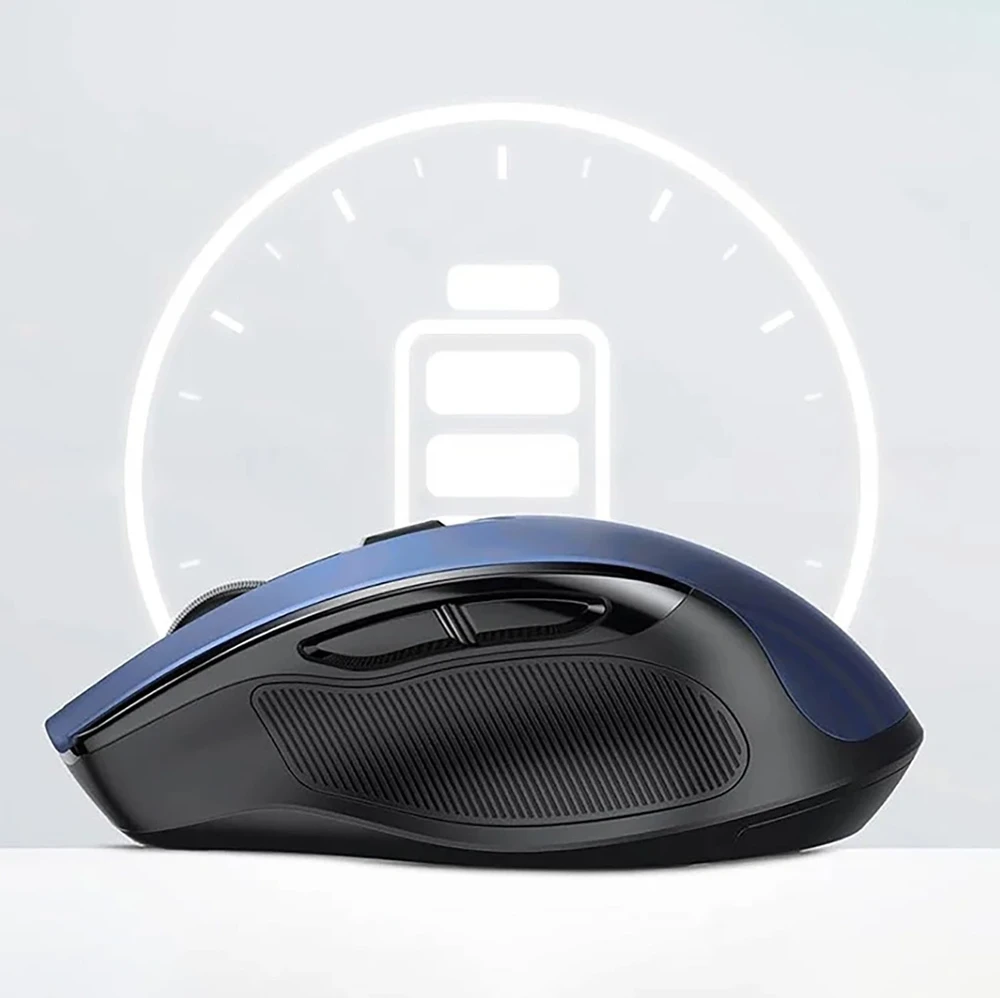 Ugreen MU006 optinė belaidė USB pelė 2.4GHz 4000 DPI - mėlynas