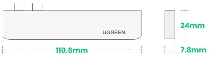 Ugreen 60559 USB-C į USB-C šakotuvas | HDMI | 3x USB 3.0 | 100W | pilkas