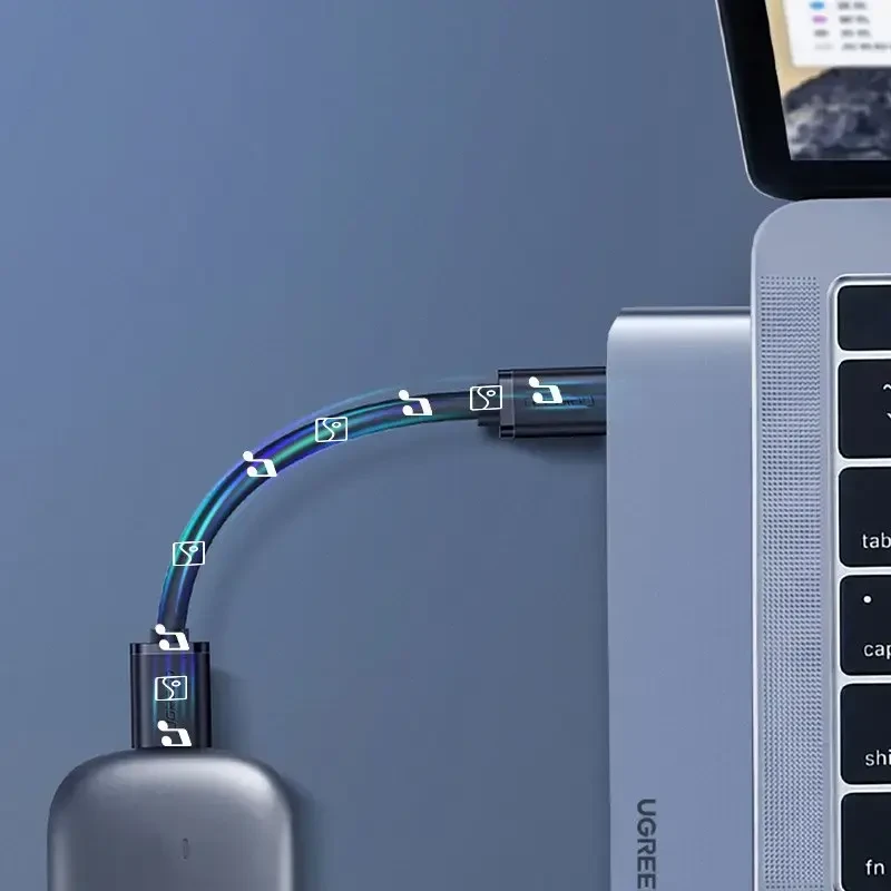 Ugreen 60559 USB-C į USB-C šakotuvas | HDMI | 3x USB 3.0 | 100W | pilkas