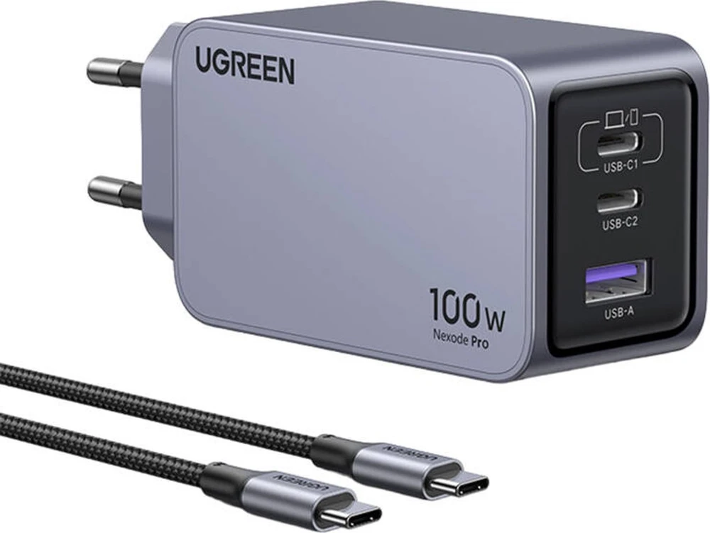UGREEN Nexode Pro, 100W, 3 prievadų GaN greitasis įkroviklis