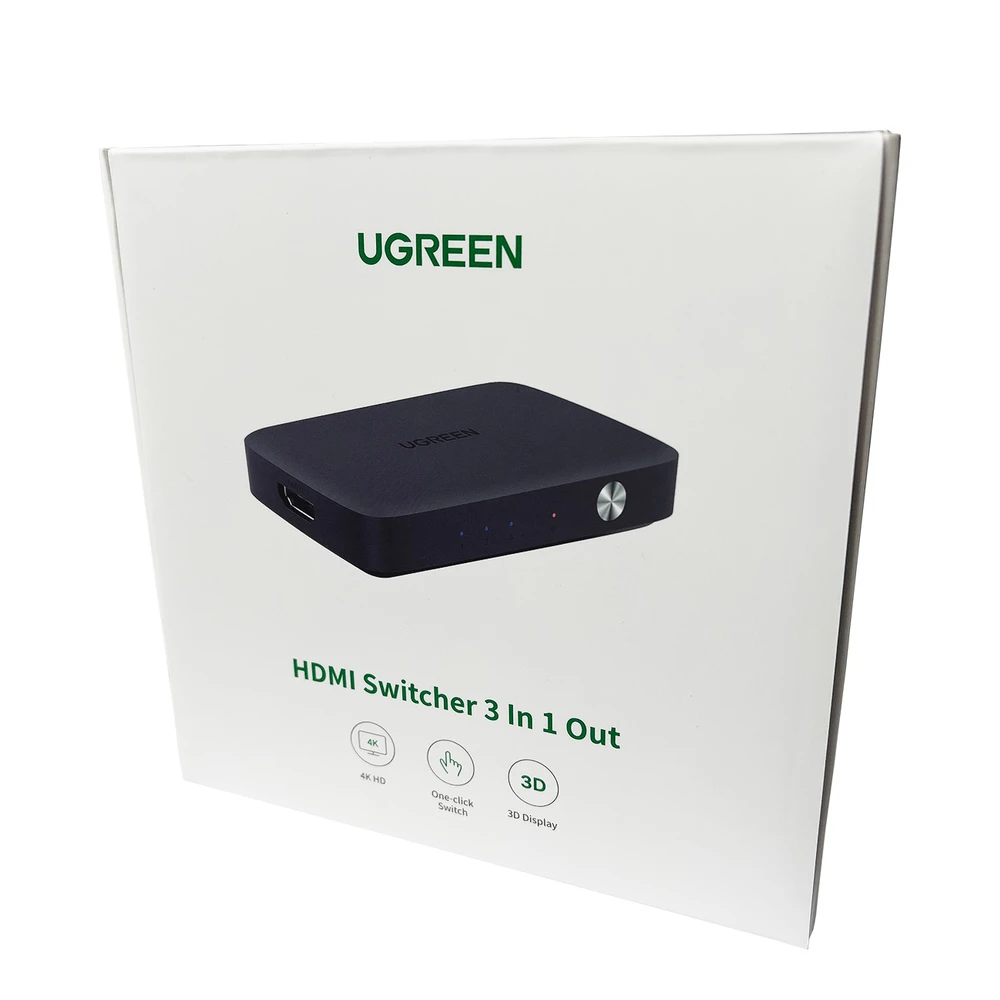 UGREEN šakotuvas CM332 3in1 HDMI 1.4 4K 30 Hz - Juodas