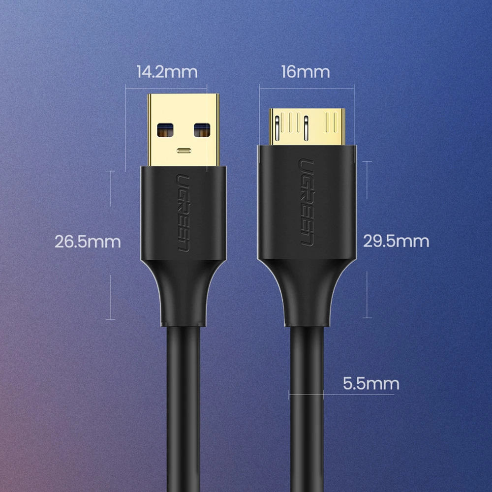 UGREEN US130 USB 3.0 - micro USB 3.0 laidas 2m
