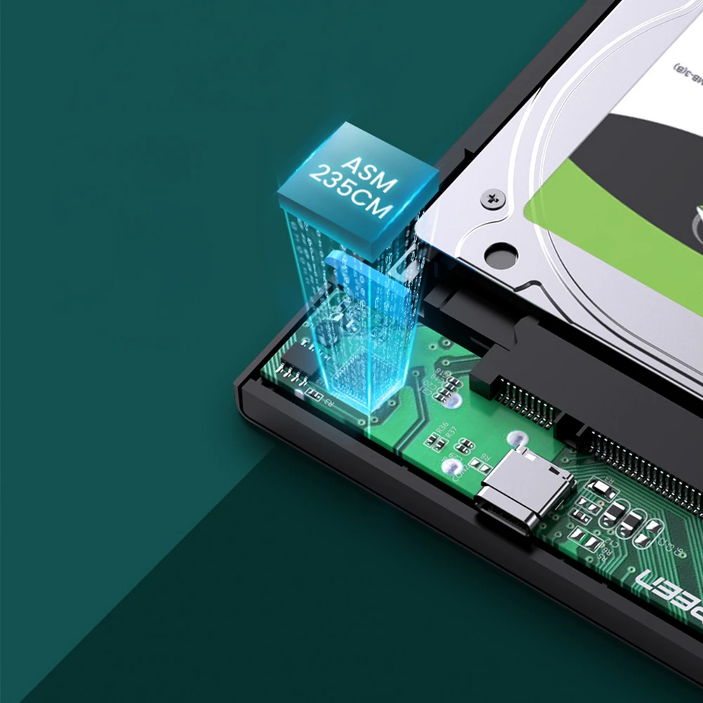 UGREEN US221 SATA išorinio disko dėklas HDD 2.5 "