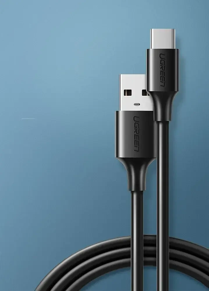 UGREEN US287 duomenų perdavimo ir įkrovimo kabelis | USB-C | 10 W | 2 m | juodas