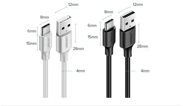 UGREEN US287 duomenų perdavimo ir įkrovimo kabelis | USB-C | 10 W | 2 m | juodas