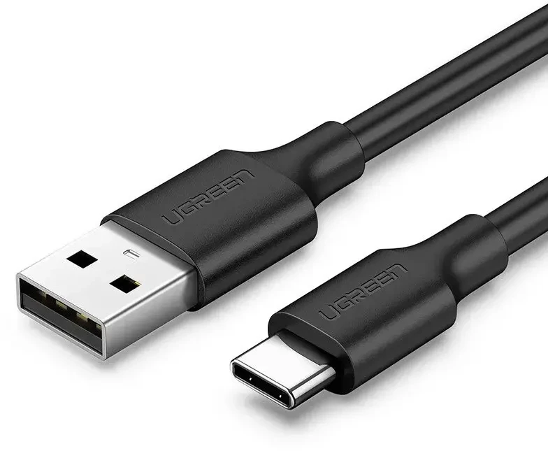 Nikeliu dengtas USB-C kabelis UGREEN 1m juodas
