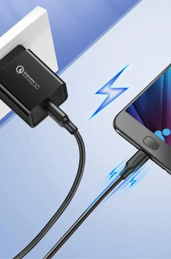 UGREEN US289 duomenų perdavimo ir įkrovimo laidas | USB-A į Micro USB | 12 W | 2 m | juodas
