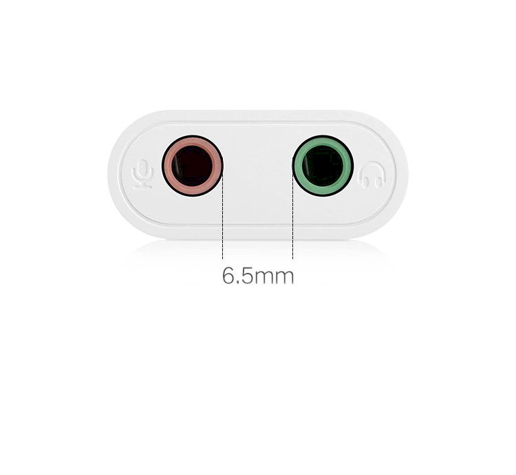 Išorinis USB garso adapteris UGREEN 15 cm - Baltas