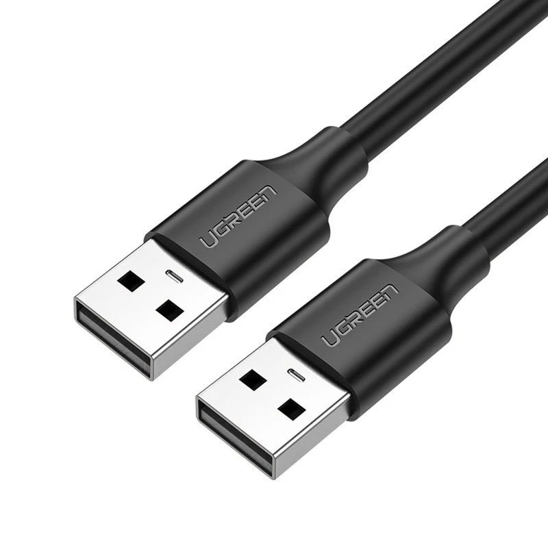 USB 2.0 M-M UGREEN cable US102, 1m (juodas)
