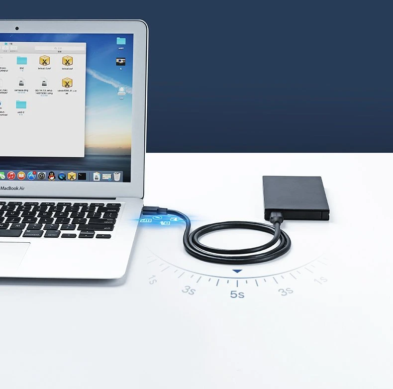 USB 2.0 M-M UGREEN cable US102, 1m (juodas)