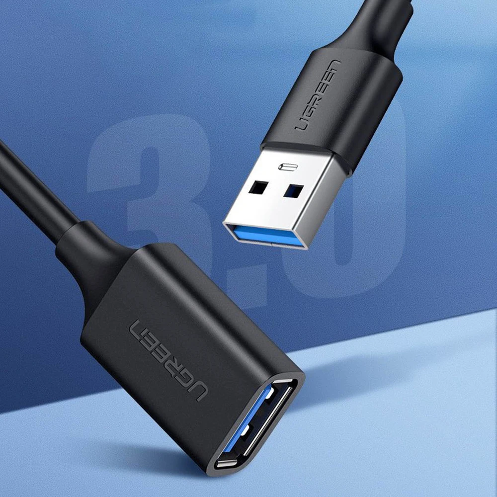 UGREEN USB 3.0 prailginimo kabelis 0.5m - Juodas