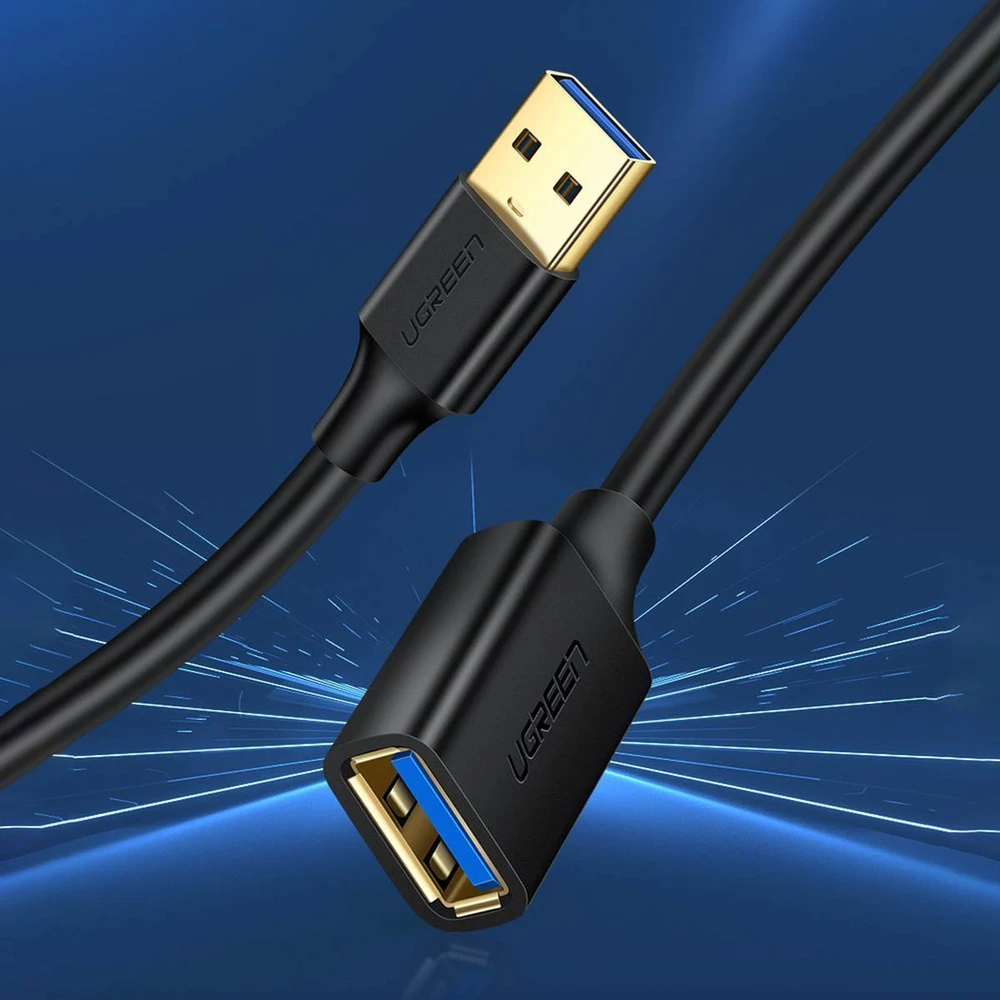 UGREEN USB 3.0 prailginimo kabelis 0.5m - Juodas