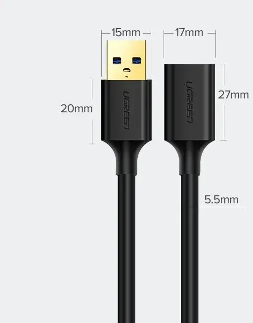 UGREEN USB 3.0 prailginimo laidas 3m