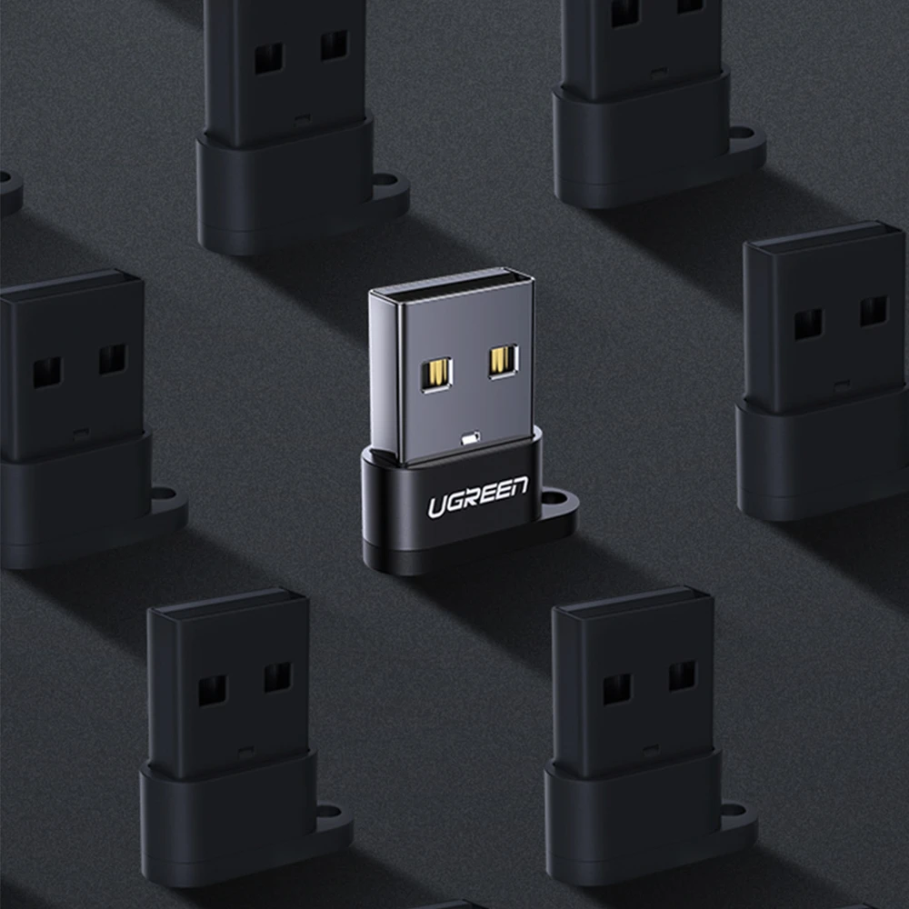 UGREEN US280 USB-C - USB-A 2.0 USB adapteris, juodos spalvos