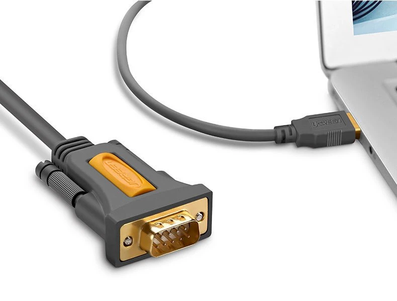 Kabelis USB Ugreen USB-A - RS-232 2 m Pilka (20222)