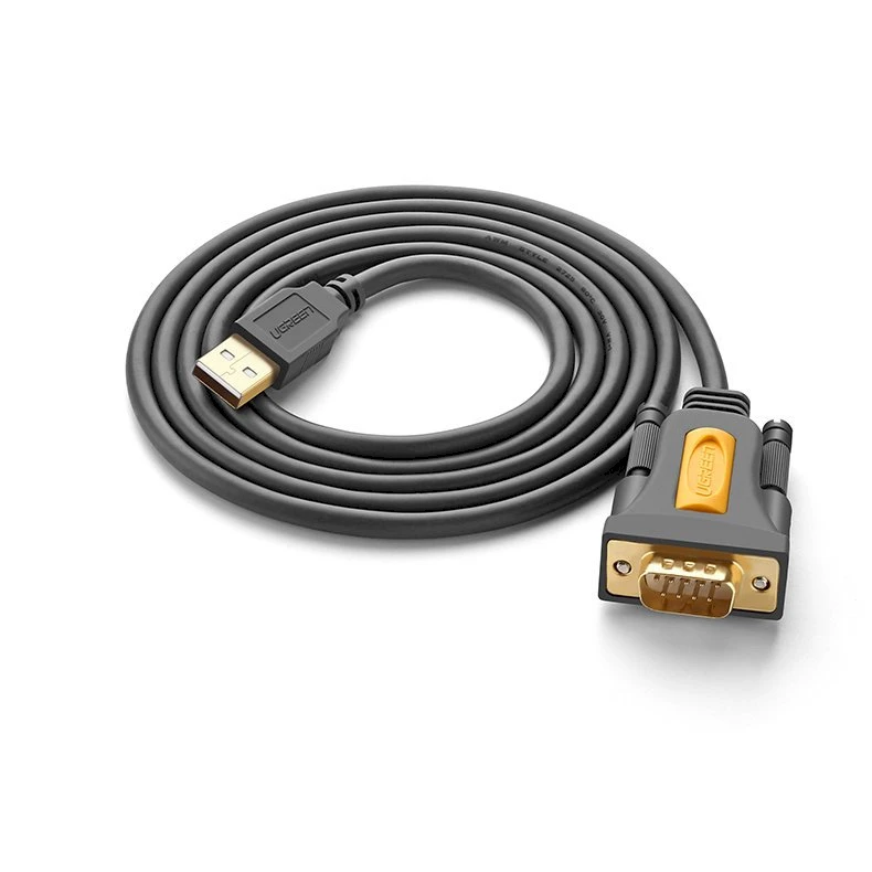 Kabelis USB Ugreen USB-A - RS-232 2 m Pilka (20222)