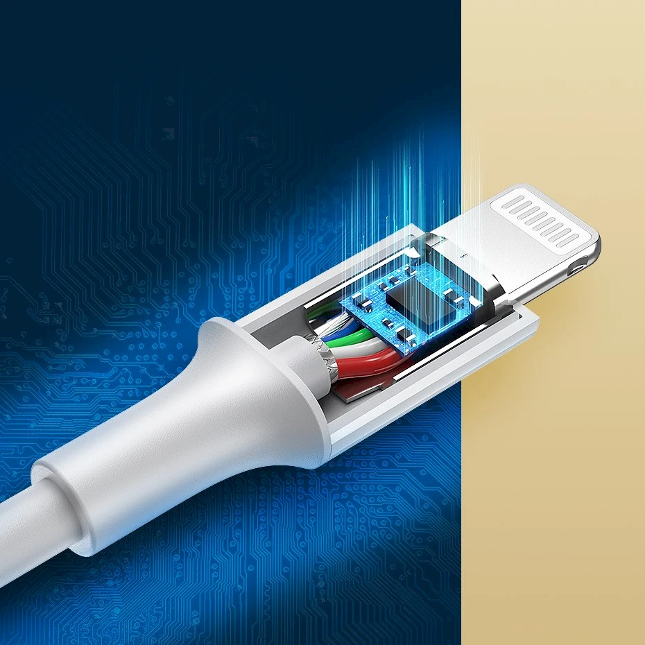 USB laidas Ugreen US171 MFi USB-C iki Lightning 3A 1.0m baltas