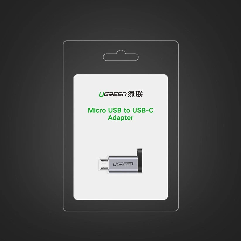 USB-C – micro USB adapteris UGREEN US282 Pilkas