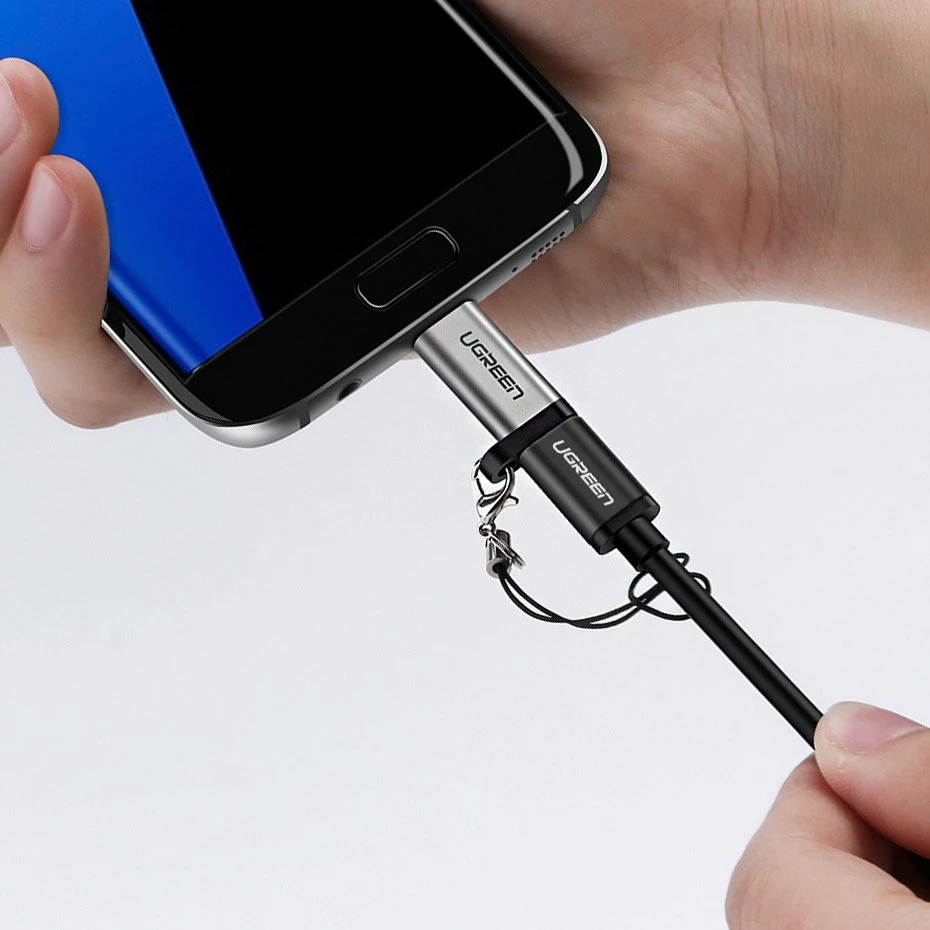 USB-C – micro USB adapteris UGREEN US282 Pilkas