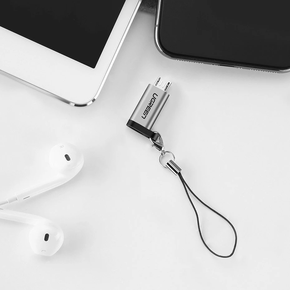 USB-C – micro USB adapteris UGREEN US282 Pilkas