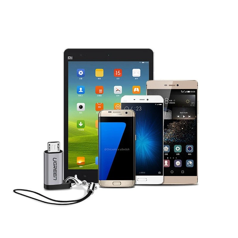 USB-C – micro USB adapteris UGREEN US282 Pilkas