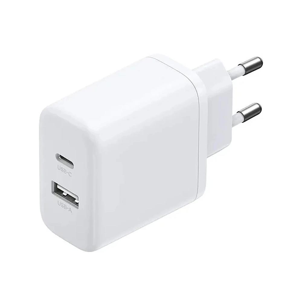 Ugreen X227 20W GaN Laidinis įkroviklis 1x USB-A 1x USB-C - baltos spalvos