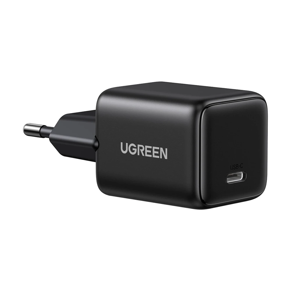 Ugreen Sieninis įkroviklis GaN 30W USB-C QC4+ PD3.0, juodas