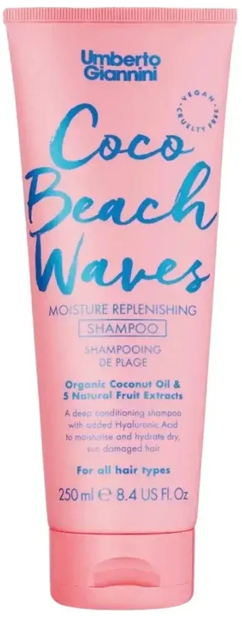 Umberto Giannini Coco Beach Waves Hair Šampūnas Hydrating, 250 ml