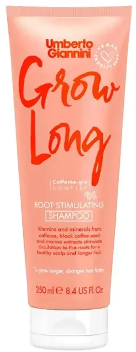 Umberto Giannini Grow Long Vegan & Cruelty-Free Hair Šampūnas Growth Stimulating & maitininantis, 250 ml
