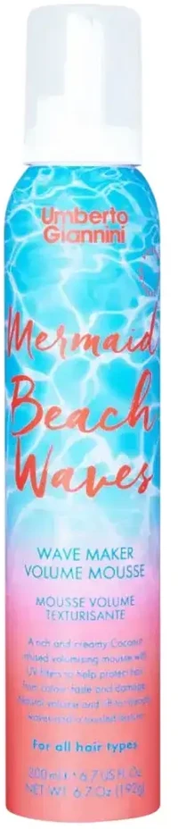 Umberto Giannini Mermaid Beach Waves Hair Styling Mousse Volumising & Texturising Light, 200 ml