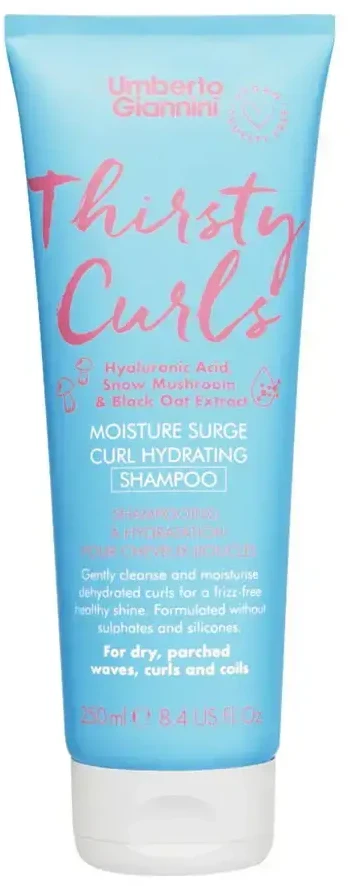 Umberto Giannini Thirsty Curls Hair Šampūnas Hydrating & Moisturising, 250 ml