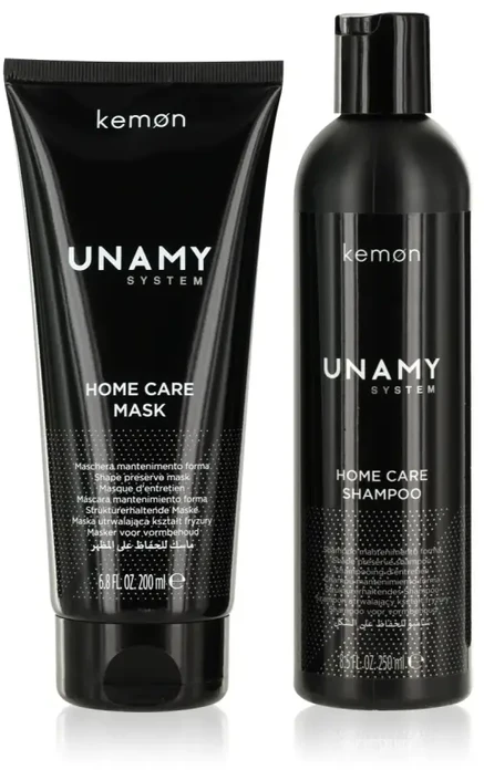 Unamy System Home Care Set Kemon: Unamy System Hair Care Hair Šampūnas, 250 ml + Unamy System Hair Care Hair Treatment Kreminis Mask, 200 ml
