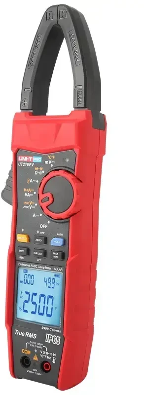 Uni-t Profesionalios matavimo replės SOLAR,1000A, 1.5kVAC, 2.5kVDC, V+A, IP65, CAT III 1.5kV, Bluetooth, UNIT