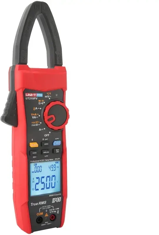 Uni-t Profesionalios matavimo replės SOLAR,1000A, 1.5kVAC, 2.5kVDC, V+A, IP65, CAT III 1.5kV, Bluetooth, UNIT