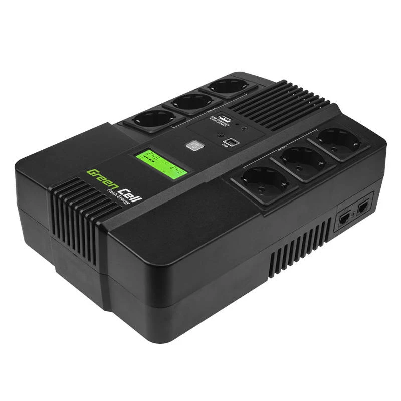 Green Cell Žalias Cell GREENCELL UPS07 UPS Žalias Cell AiO su LCD 800VA