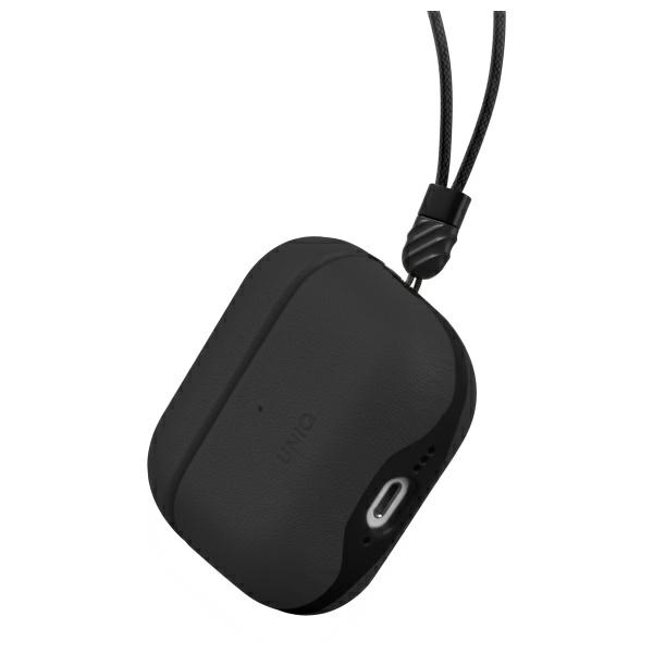 UNIQ dėklas Lyden DS AirPods 4 dallas juodos spalvos