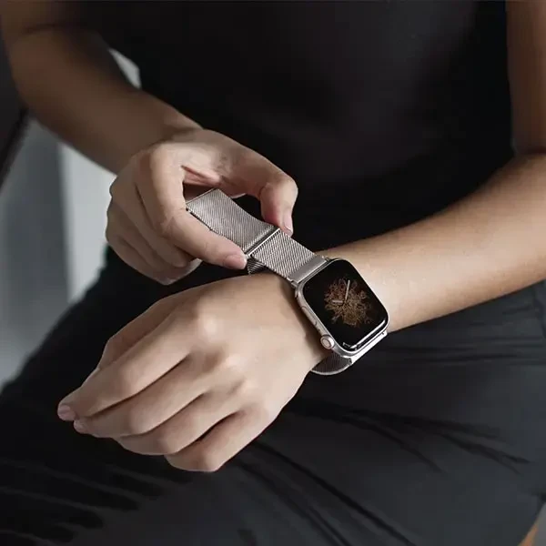 UNIQ Dante išmaniojo laikrodžio dirželis, skirtas Apple Watch (38/40/41 mm) | Nerūdijantis plienas | rausvo aukso spalvos