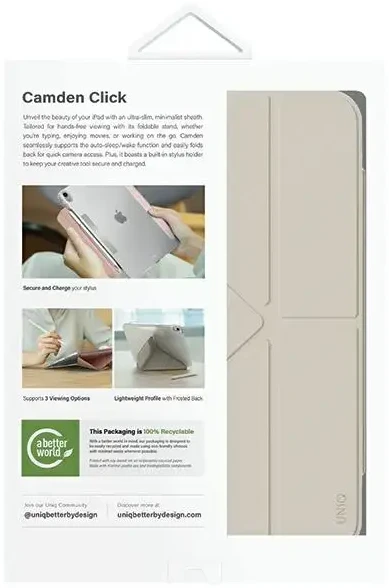 UNIQ etui Camden Click iPad Air 11" (2024) smėlio spalva ivory