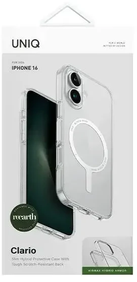 UNIQ dėklas Clario iPhone 16 6.1" Magclick Charging permatomas lucent clear