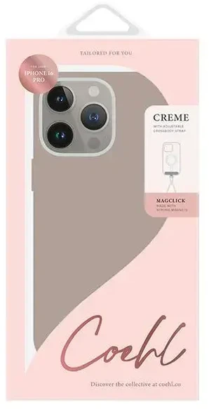 UNIQ Coehl Creme Apple iPhone 16 Pro 6.3″ Magnetic Charging dėklas pilkos spalvos taupe pilkos spalvos