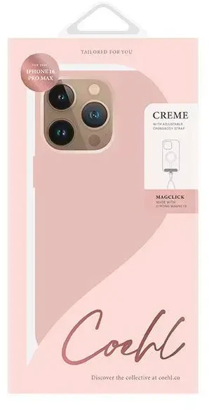 UNIQ dėklas Coehl Creme Apple iPhone 16 Pro Max 6.9″ Magnetic Charging rožinės spalvos/ballet rožinės spalvos