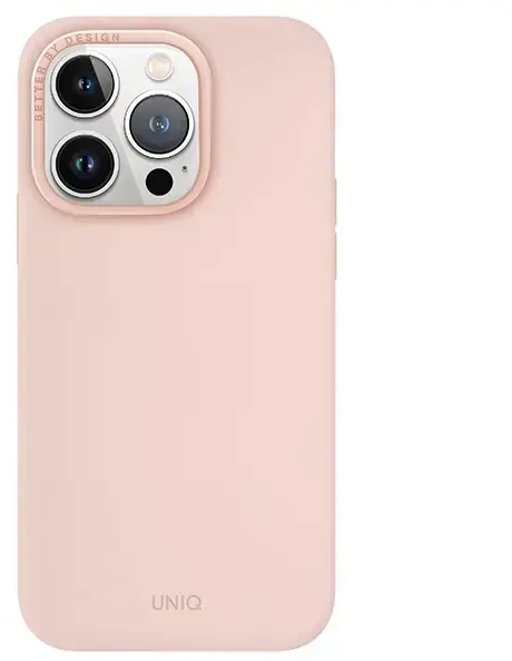 UNIQ dėklas Lino Hue Apple iPhone 15 Pro 6.1″ Magclick Charging blush rožinės spalvos