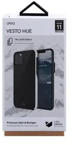 Dėklas Uniq Vesto Hue case for iPhone 11 Pro - juodas and baltas