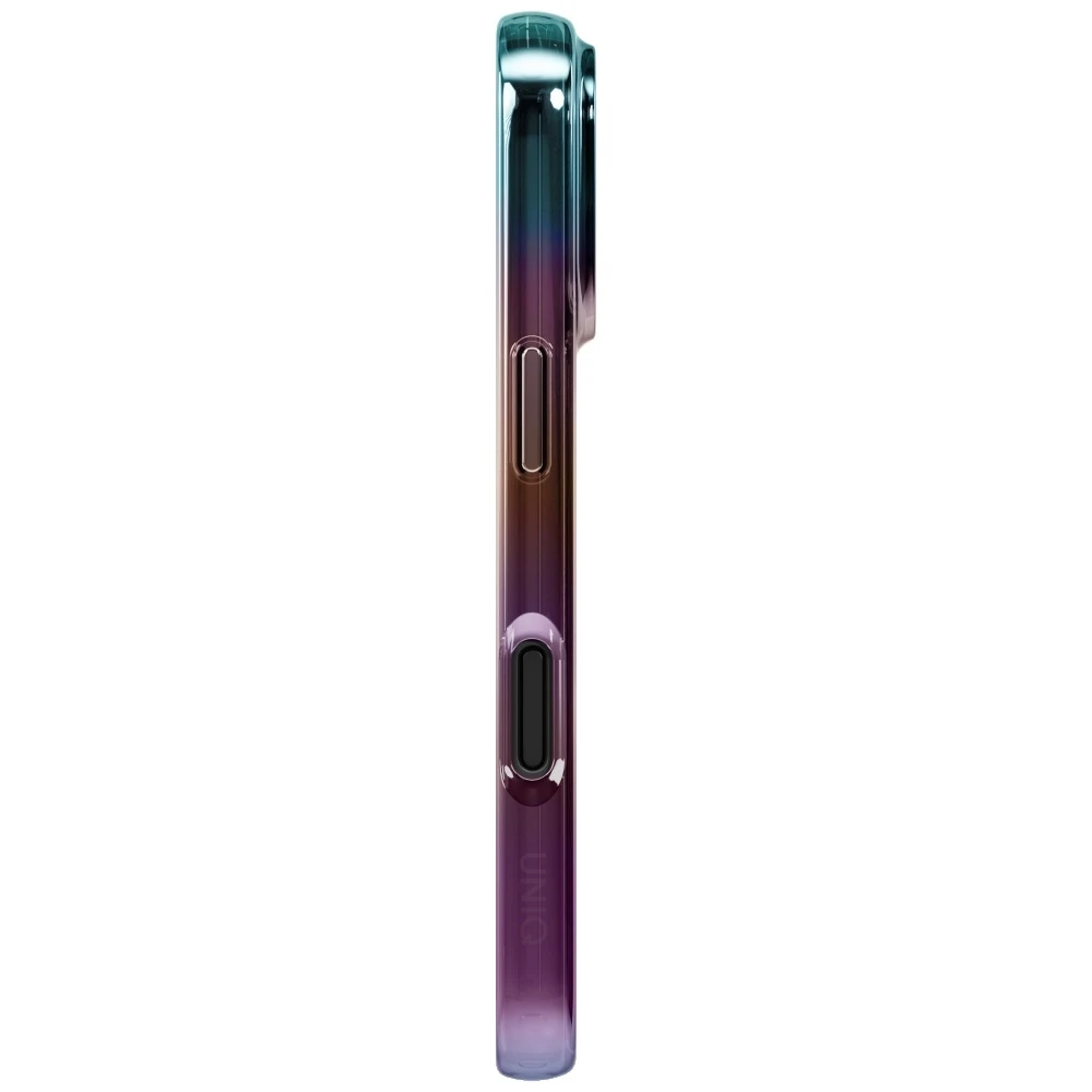 UNIQ Iridescia dėklas, skirtas „iPhone 17 Pro“, MagClick įkrovimui, vidurnakčio kvarco spalvos