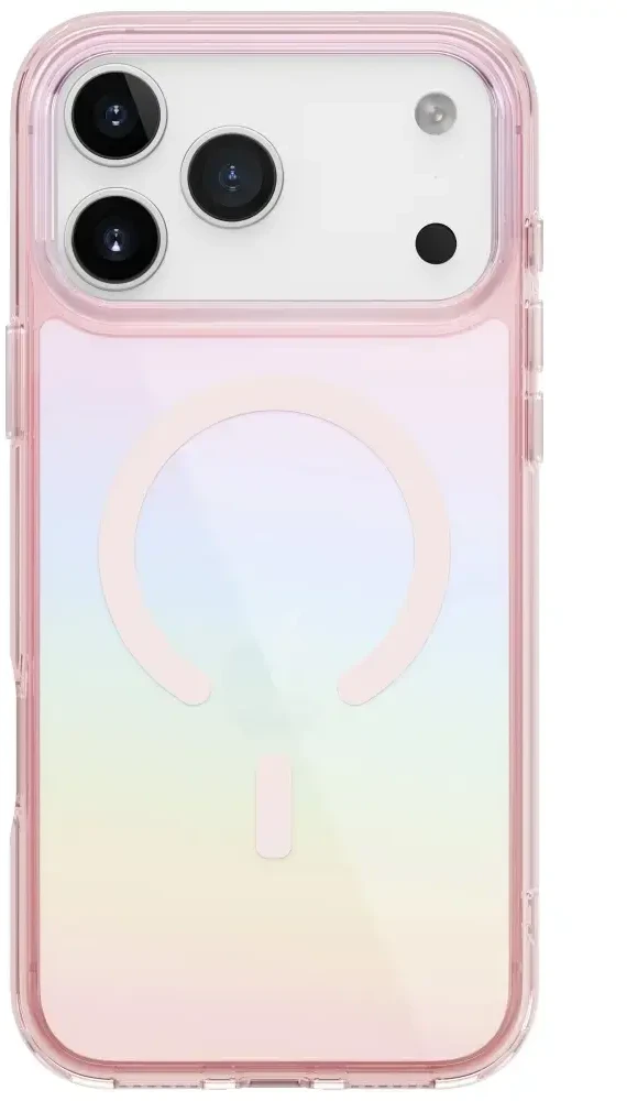 UNIQ Iridescia dėklas skirtas Apple iPhone 17 Pro Magclick Charging rožinės spalvos prism