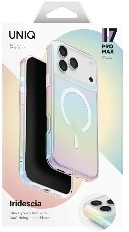 UNIQ Iridescia dėklas skirtas Apple iPhone 17 Pro Max Magclick Charging holo quartz